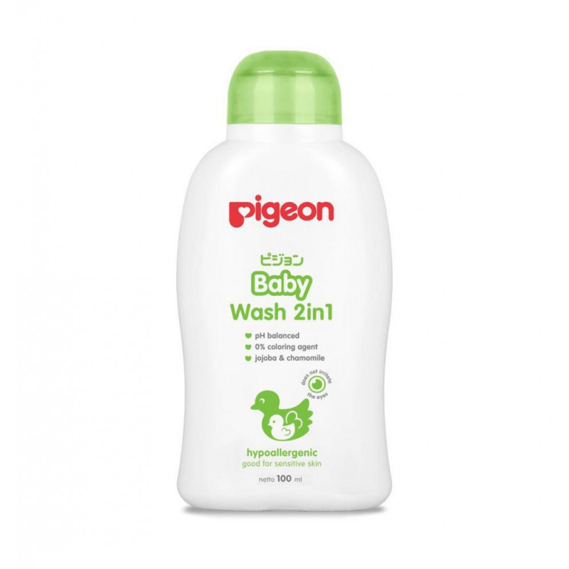 Pigeon Baby Wash 2 in 1 jojoba &amp; Chamomile Shampo &amp; Sabun Bayi - 100ml