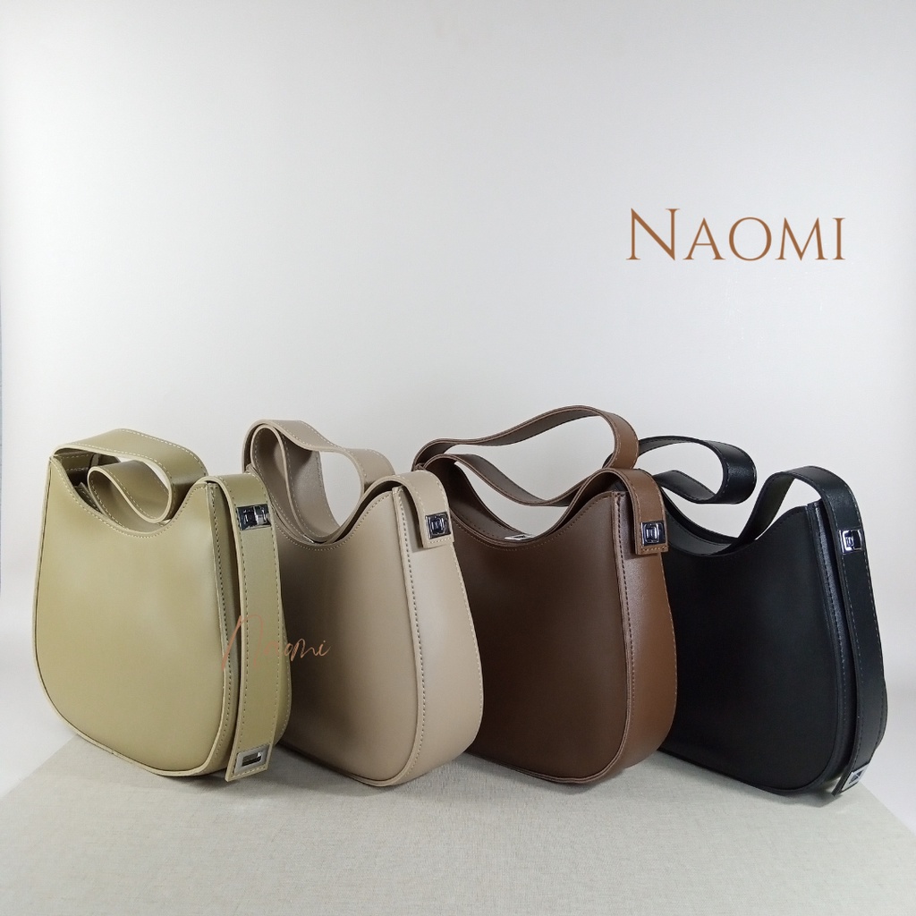 NAOMI - Rachel Shoulder Bag Wanita Import Kulit Sintetis - tas Premium - Sling bag - long strap Handbag - Daily Harian Kekinian Terbaru Simple Elegant Lembut Wanita Dewasa