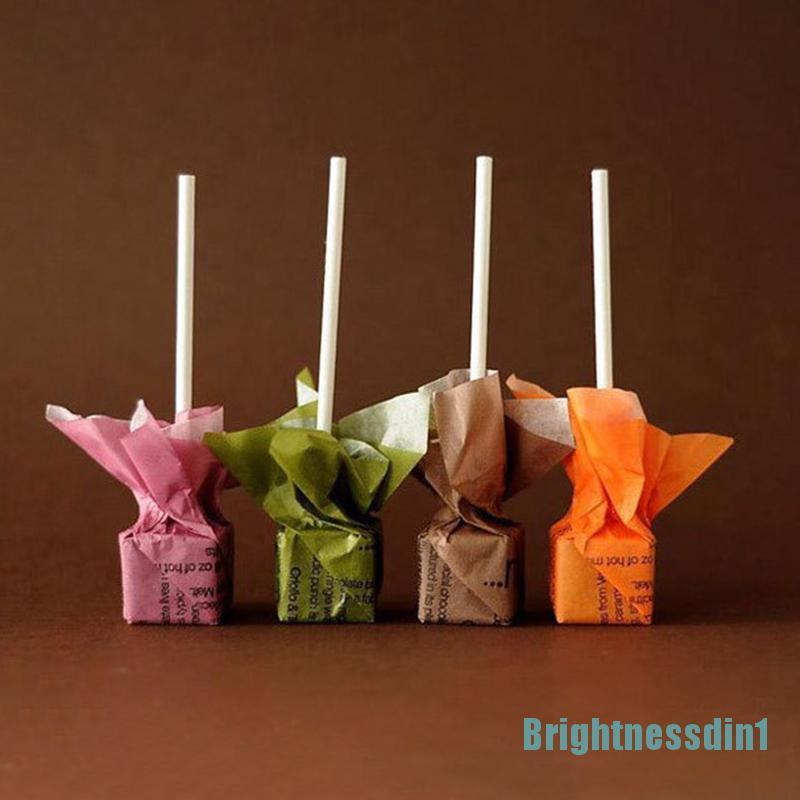 100 Pcs / set Cetakan Kertas Lolipop Kue Pops Diy