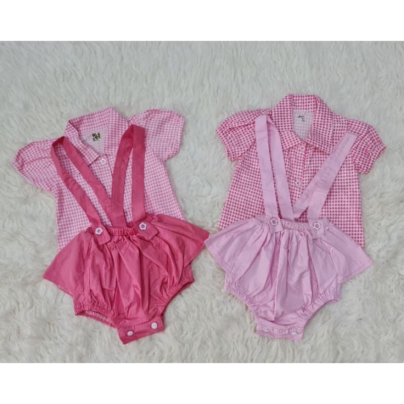 Baju bayi set overall baby giril