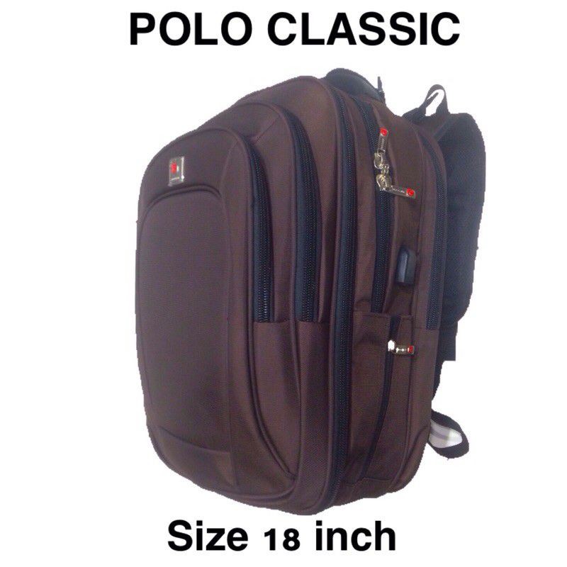 tas ransel polo classic 18 inchi