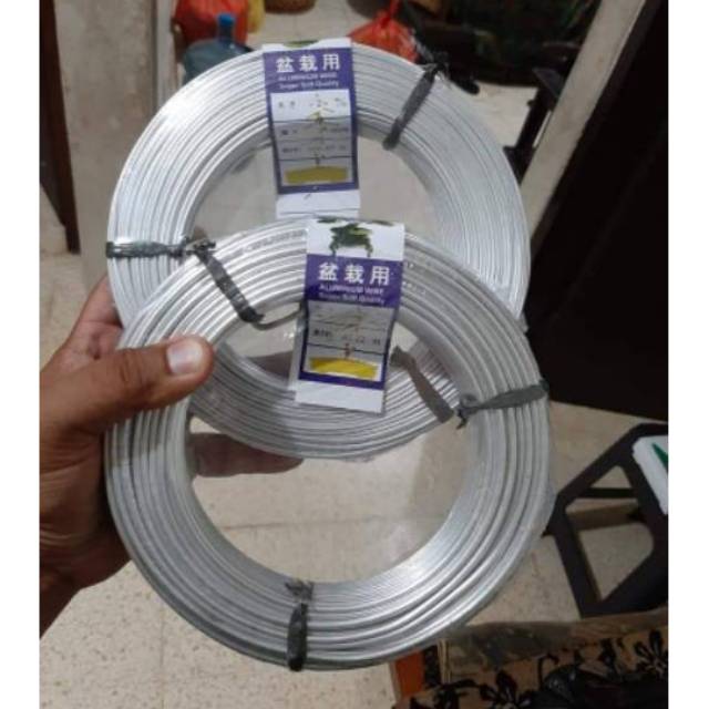 Kawat bonsai ukuran 6mm bahan aluminium