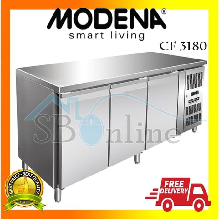 STAINLESS STEEL COUNTER FREEZER MODENA CF 3180