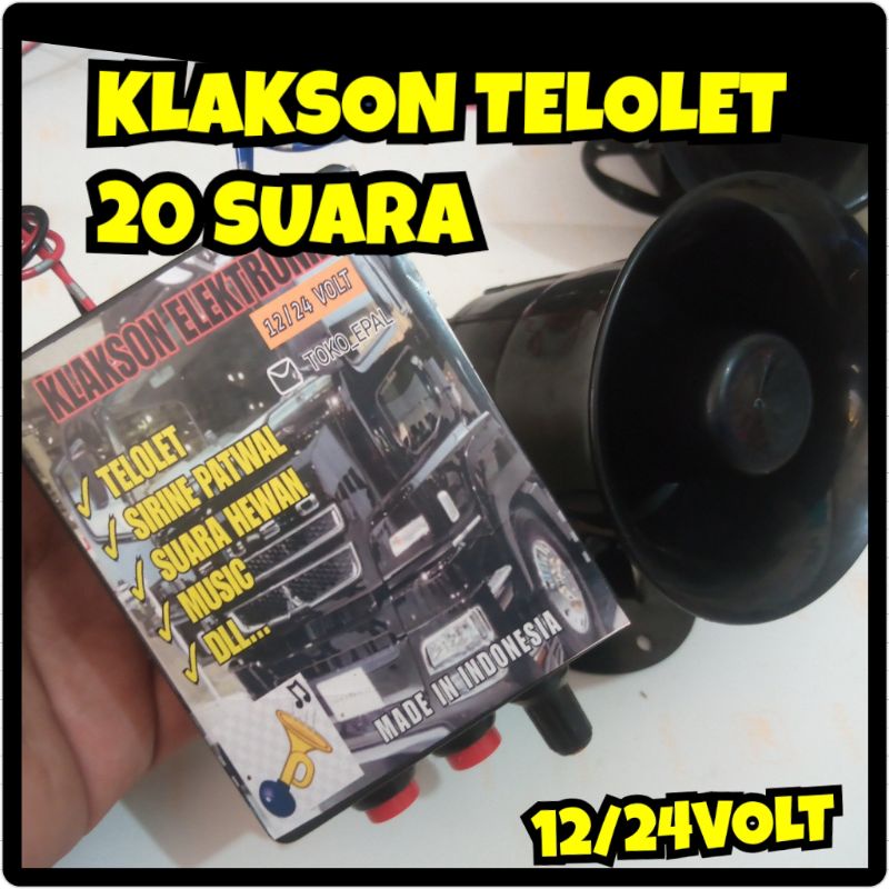 klakson suara anjing / telolet elektrik motor mobil 12 dan 24 VOLT