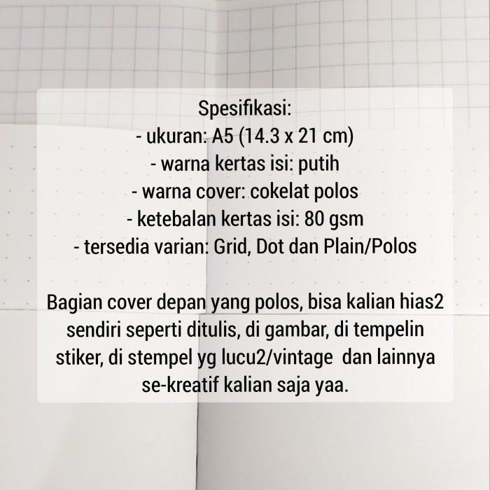 

Update Buku Tulis Grid Dot Plain Polos A5 Menulis Doodle / Notebook Grid Terlaris