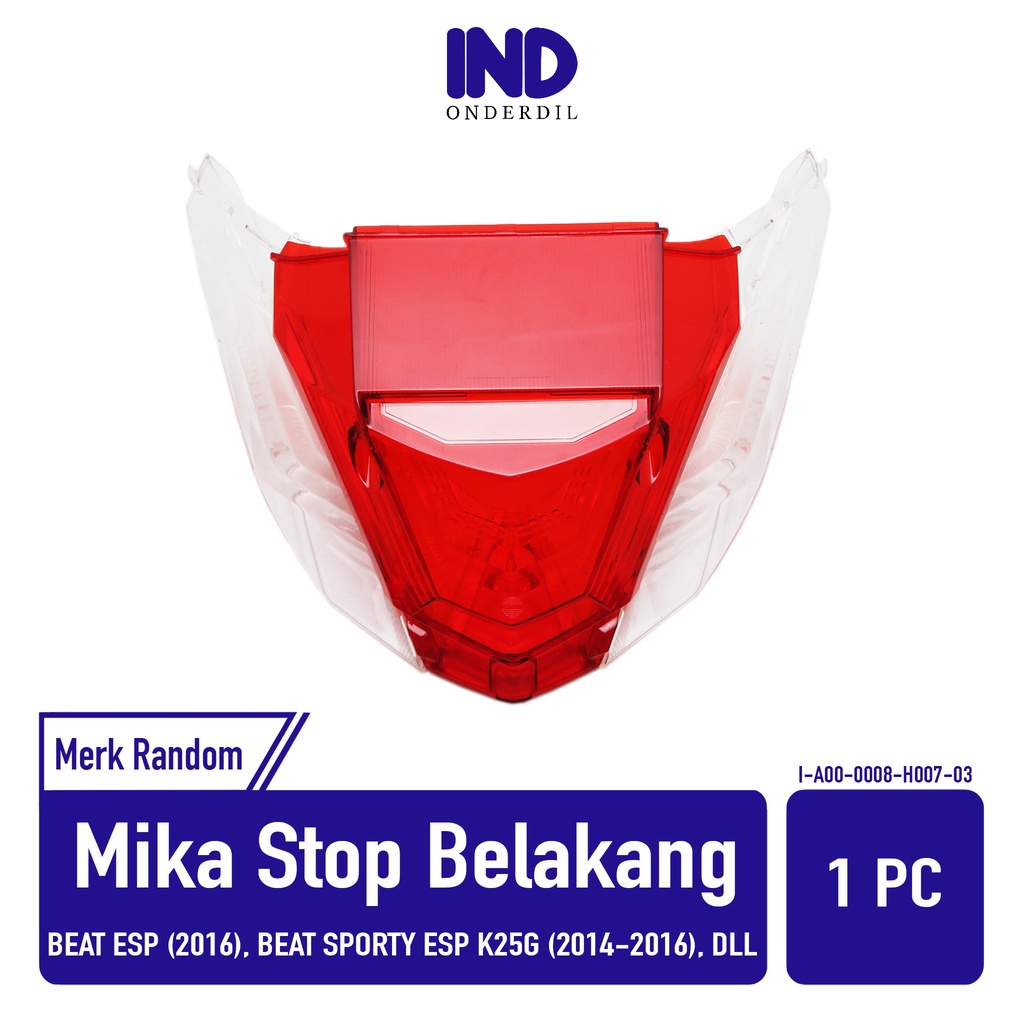 Mika Kaca Lampu-Lensa Stop Reflektor Rem-Lampu Sein-Sen Belakang Beat FI Esp-Street K81 2016-Sporty eSP K81-K25G 2016-2020