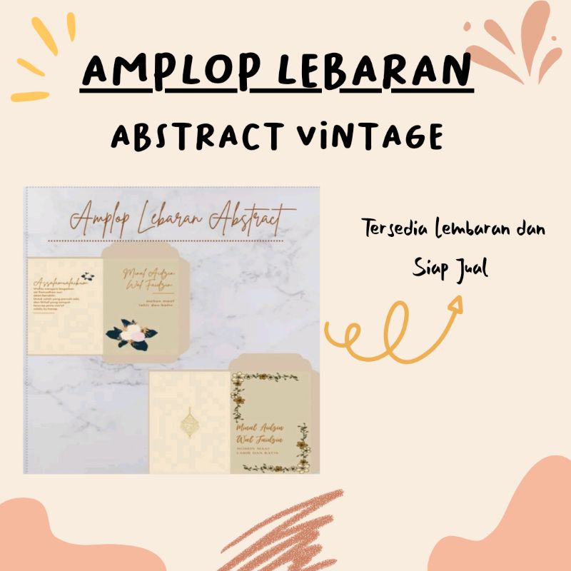 

(jadian 1pak = 10 pcs) Amplop lebaran unik eksklusif vintage coklat premium custom