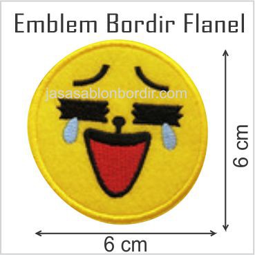 Emlem Bordir Flanel Emoji9