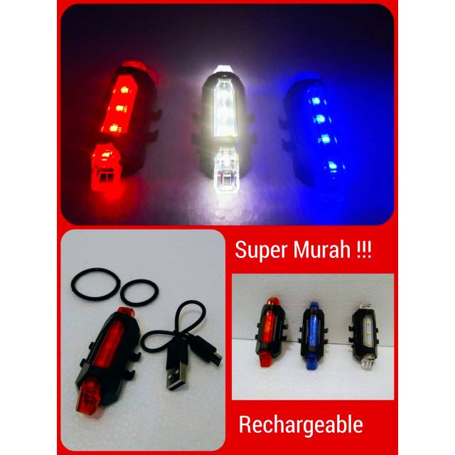 Lampu Sepeda LED - Lampu Belakang Sepeda LED