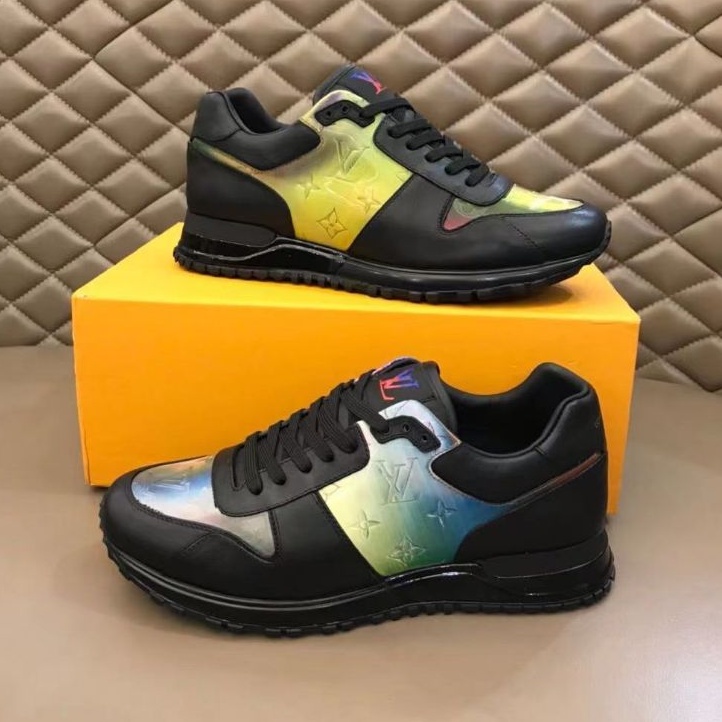 sepatu lv sneaker pria mirror quality lou is vuitton shoes run away cowok P1SHOES new men