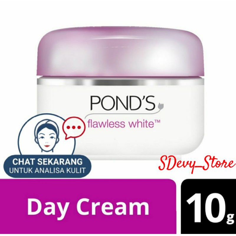 Ponds Flawless White Lighting Day Cream SPF 18 10gr - Ponds Flawless White Day Cream 10gr