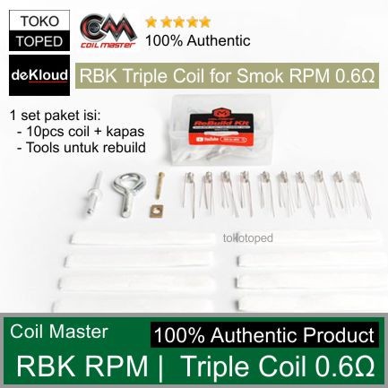 RBK RPM Triple Coil 0.6 ohm | Coil Master Rebuild Kit alike pozz scar