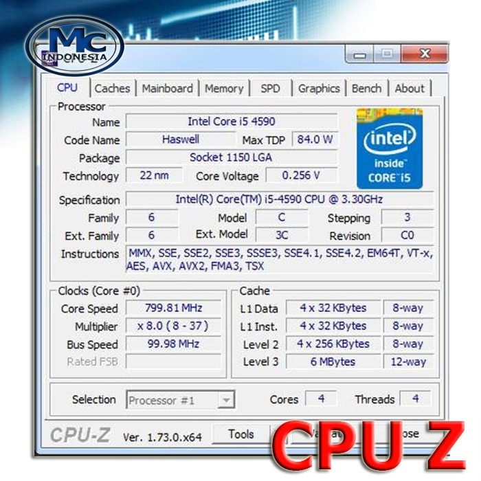 Processor Intel Core i5 4460  LGA 1150 SOCKET LGA 1150