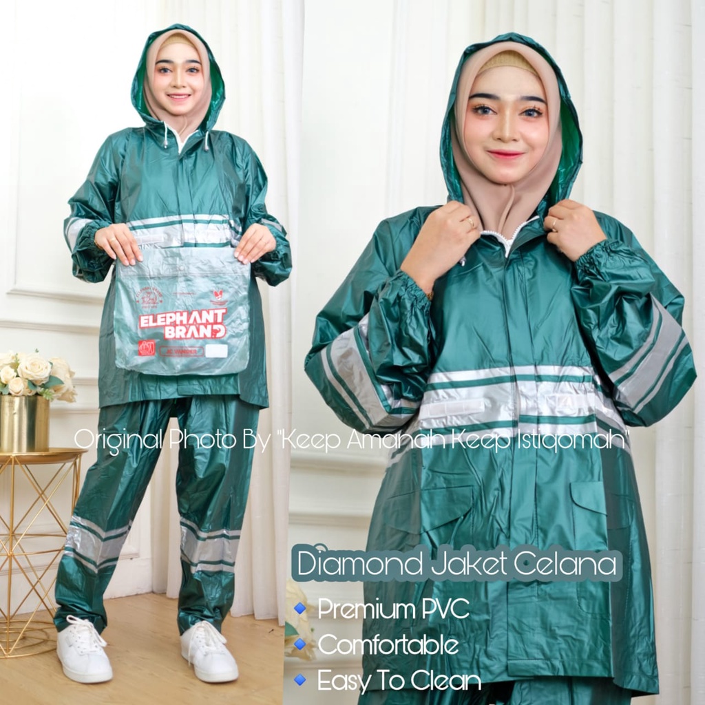 Diamond Vander Jaket Celana Mantol Jas Hujan PVC