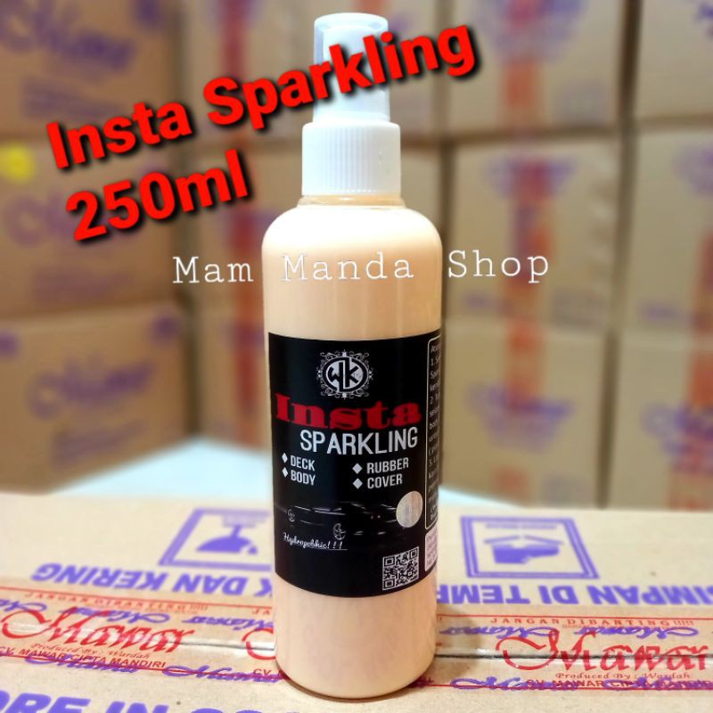 Insta Sparkling pengkilap body motor mobil 250ml / Poles motor daun talas