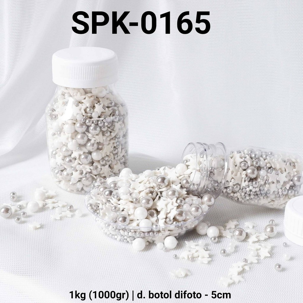 

SPK-0165 Sprinkles sprinkle sprinkel 1kg 1 kilo bintang mutiara perak yamama baking grosir murah sprinkles cake dekorasi mutiara trimit decoration story sprinklestory sprinklesstory sprinkle story yamama baking