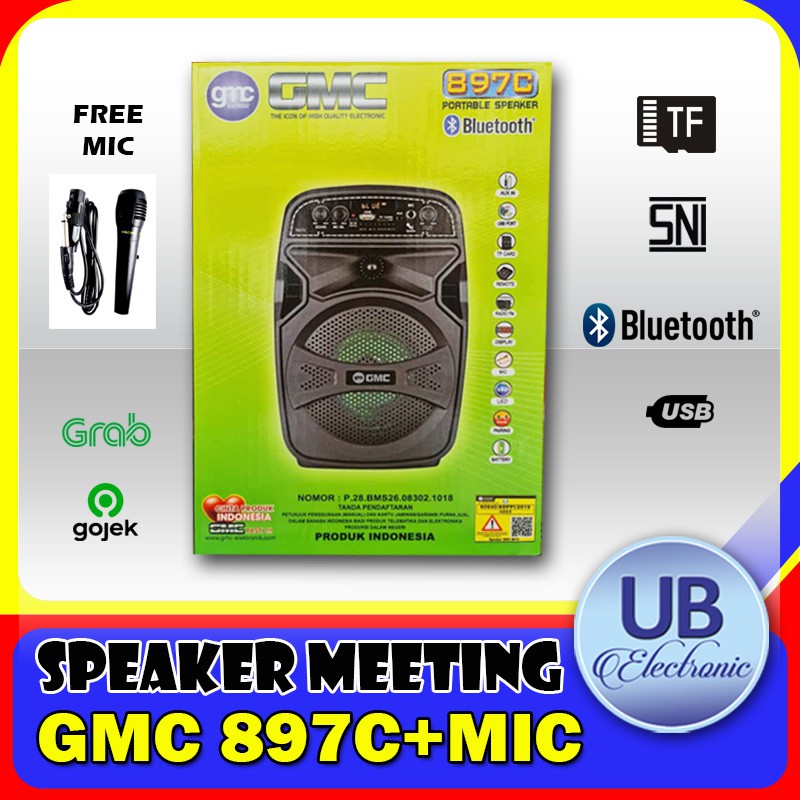 SPEAKER MEETING MINI GMC 897C BLUETOOTH SPEKER MITING FREE MIC KABEL