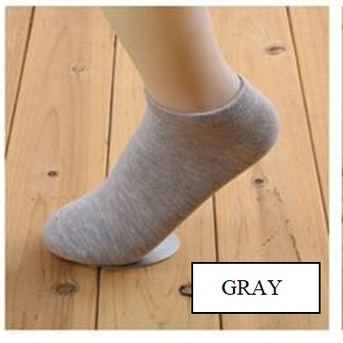 DODORY D060 Kaos Kaki Polos Wanita KaosKaki Spandek Pendek Korea Murah Short Socks-Gray