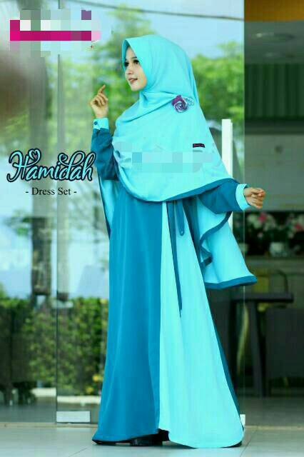 Gamis muslim Hamidah set gamis hijab