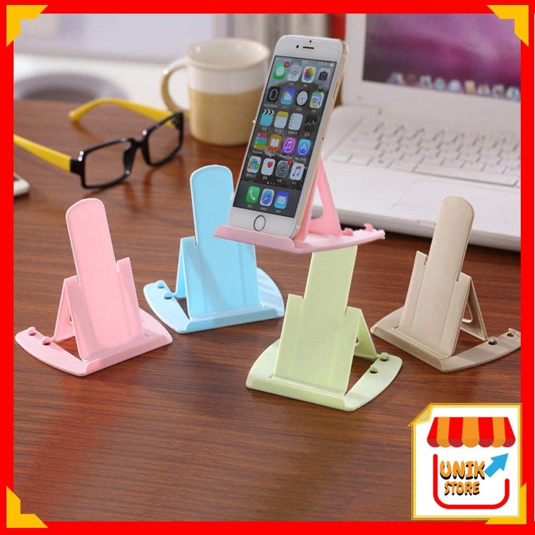 Unik - 857 Stand HP /Sandaran Hp Ipad Tablet / Stand Holder Mini Hp / Aksesoris / Penyangga Hp Lipat