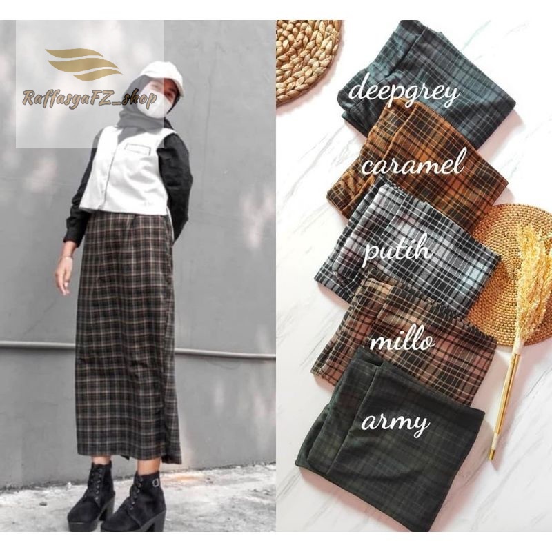 ROK KOREAN ROK /SPAN TARTAN // ROK SPAN PANJANG // SPAN SKIRT TARTAN//ROK TERMURAH/ROK KOREAN STAIL ROK KOTAK IMPORT