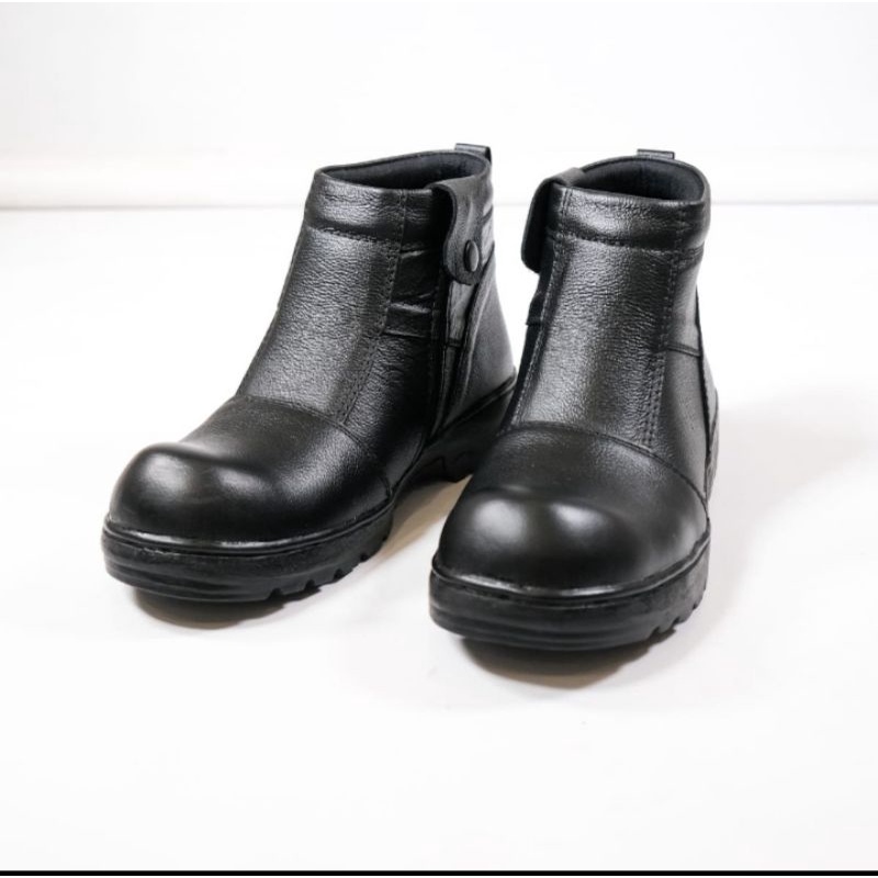 sepatu safety kulit asli model seleting cetet