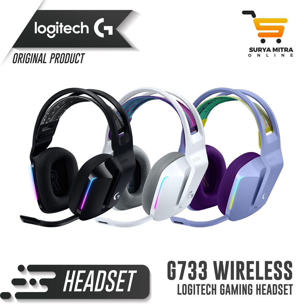 Headset Gaming Logitech G733 Lightspeed RGB Wireless