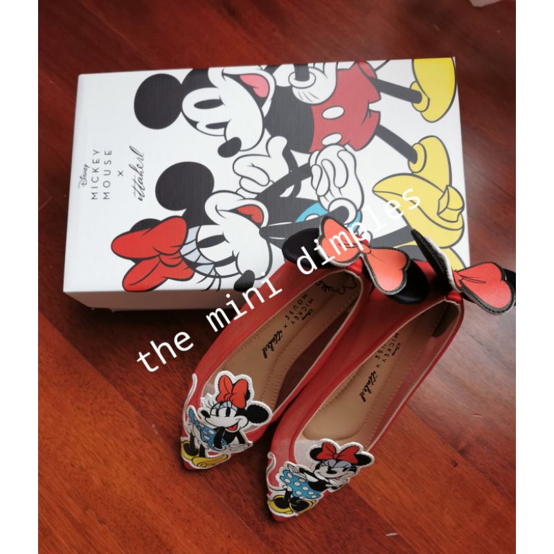 ITTAHERL Mickey Mouse X ITTAHERL vol 01 BOW AND DOTS Maxy Pointy Rouge size 39