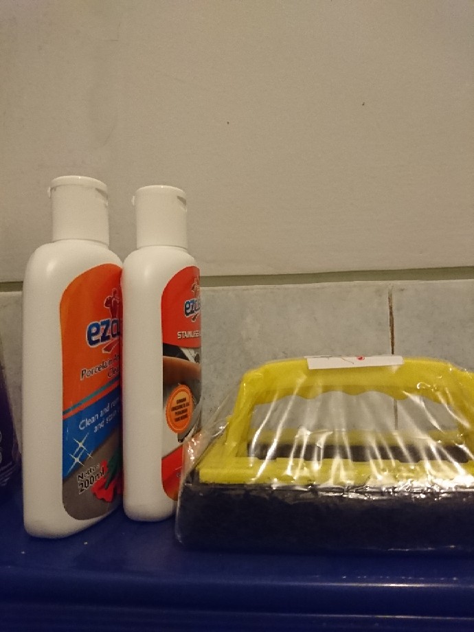 Ezclean Black Pad Sikat Lantai Sikat Keramik Porselen Sikat Kamar Mandi Kloset Scouring Pad Premium