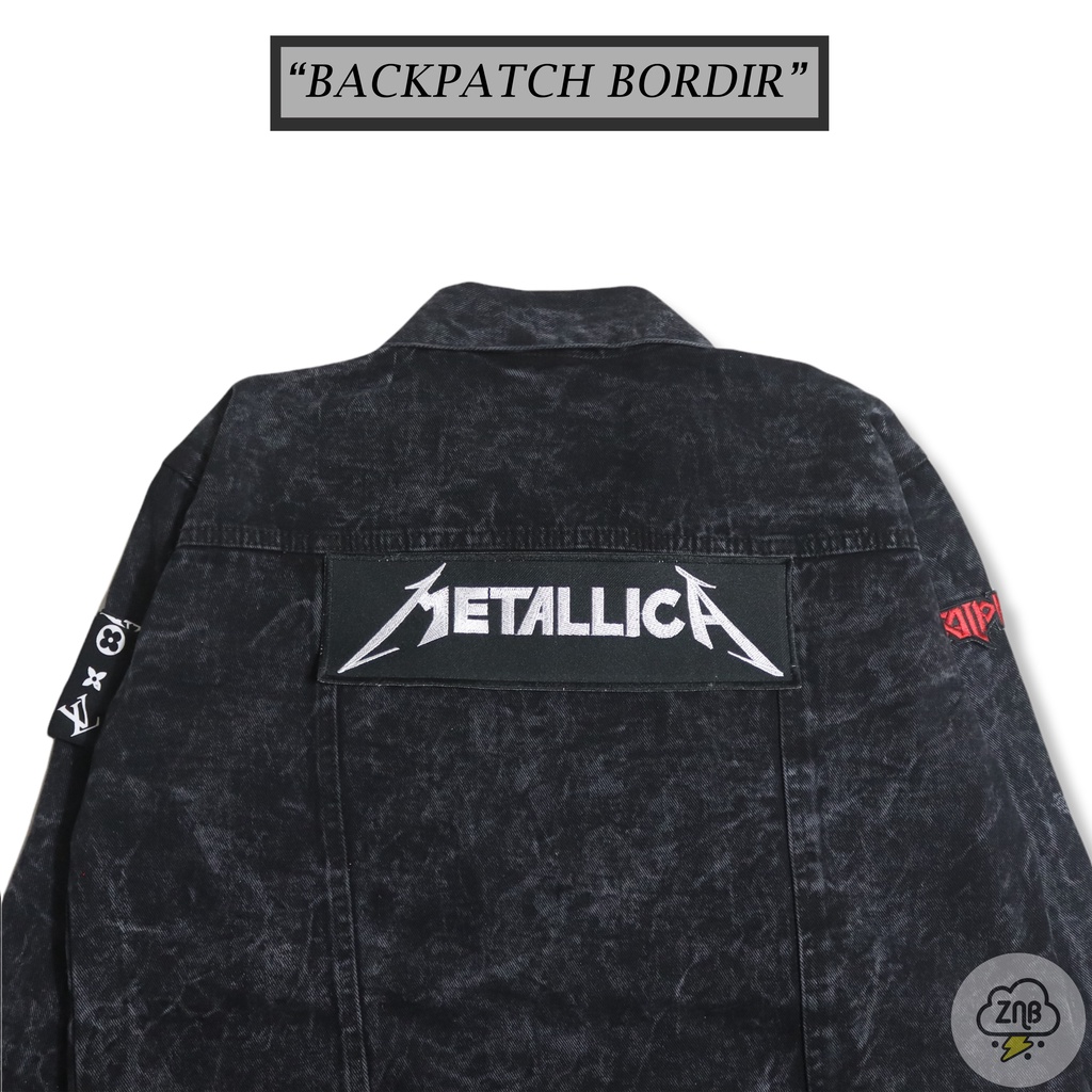 ZINBONS BACKPATCH METALICA TEMPELAN JAKET PATCH MUSIK PATCH CAFE RACER EMBLEM BORDIR