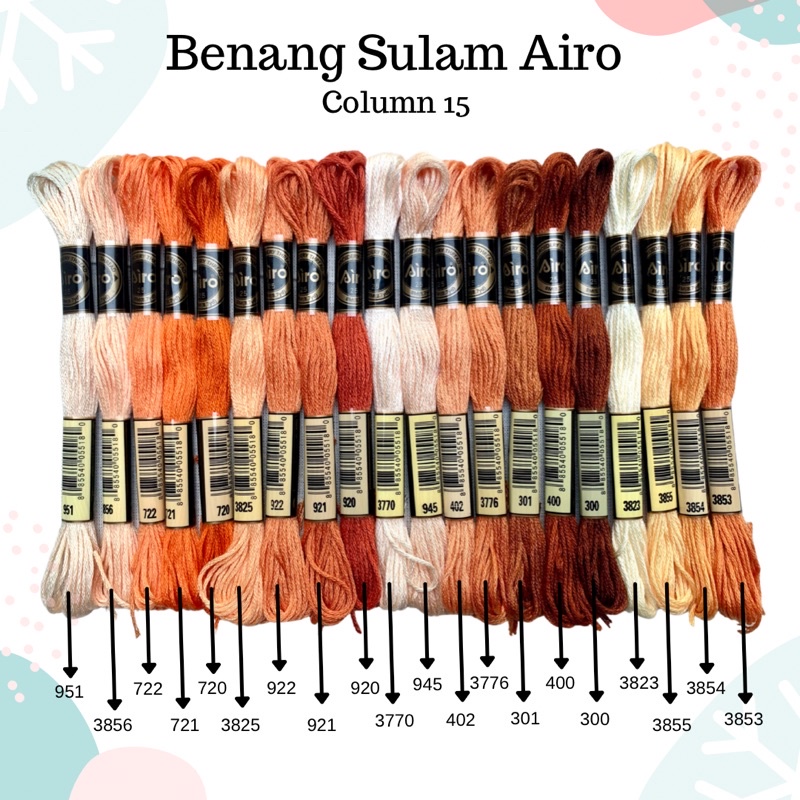 AIRO - Benang Sulom Airo (mirip DMC) Column 15