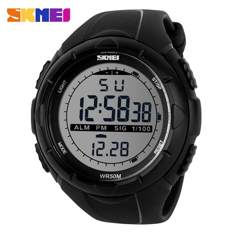 Jam Tangan Sport Digital Pria - DG1025 - Black - EMWS0EBK SKMEI