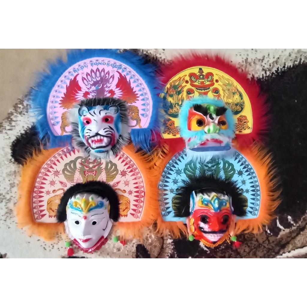 [Terlaris Today]  TOPENG REOG ANAK / MAINAN ANAK / TEPONG HARIMAU / MUKA MERAH / BARONGSAI ANAK VIRA