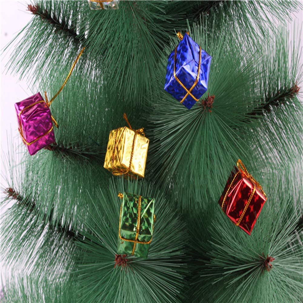 Hot Sale/12Pcs/Bag Liontin Dekorasi Pohon Xmas/Laser Square Small Gift Bag/Tas Kemasan Hadiah Natal/Merry Christmas Wedding Home Decor Accessories