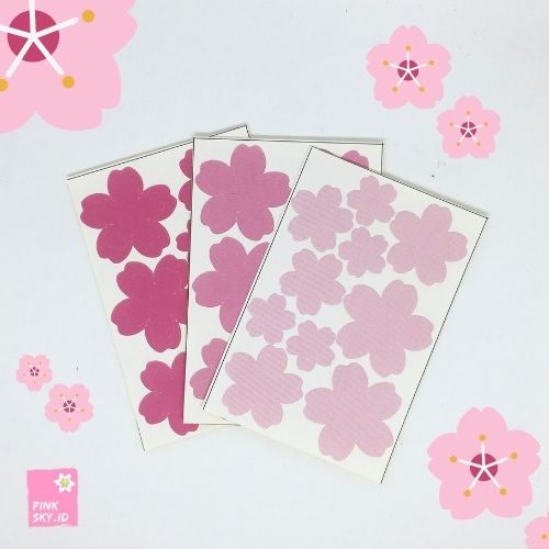 

[BACA DESKRIPSI] STICKER DECORATION SAKURA CLOVER SUMMER MAPPLE POLOS CUTE PASTEL