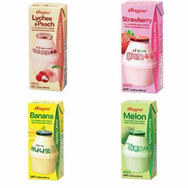 

Binggrae Melon Flavored Milk Drink All Flavored Milk Drinks. Origin: Korea/ susu korea