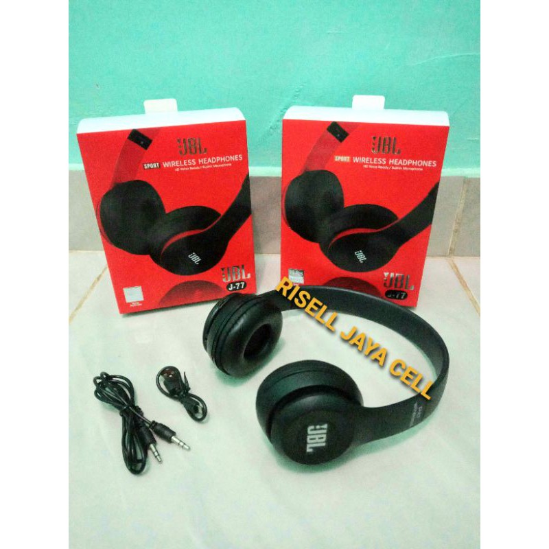 Headphone Bluetooth Bando P47 J77 2 in 1 Super Bass
