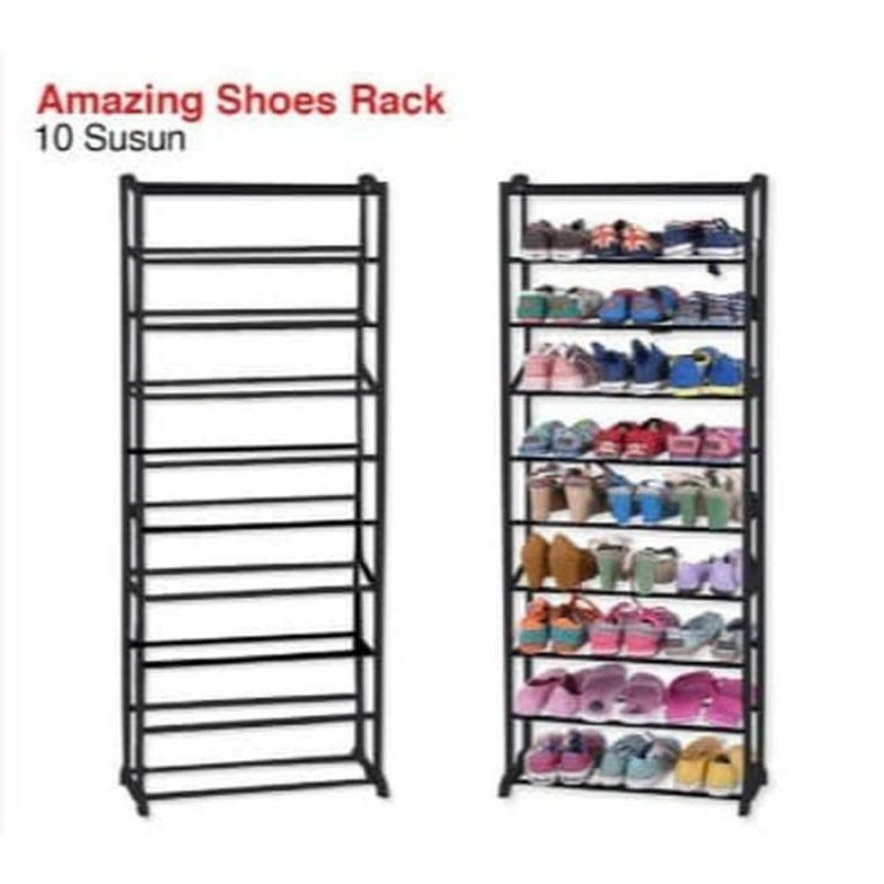 Amazing Shoe Rack / Rak Sepatu Susun 10 / Rak Sepatu/Rak Hijab Rak Serbaguna /Bongkar Pasang