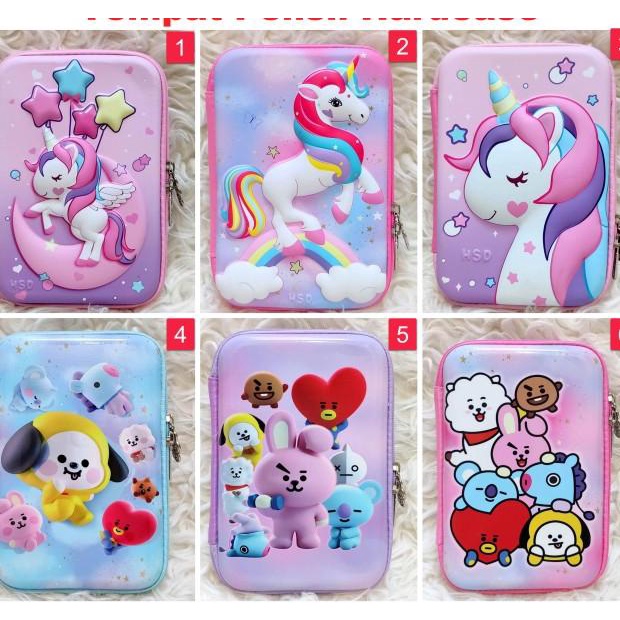 

Tempat Pensil Anak Hardcase Boxes Kotak Pencil Case Hsd Unicorn Bt 21