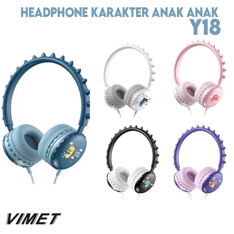 NEW Headphone Karakter Cocok Buat Anak Headphone Cute Headset Y18