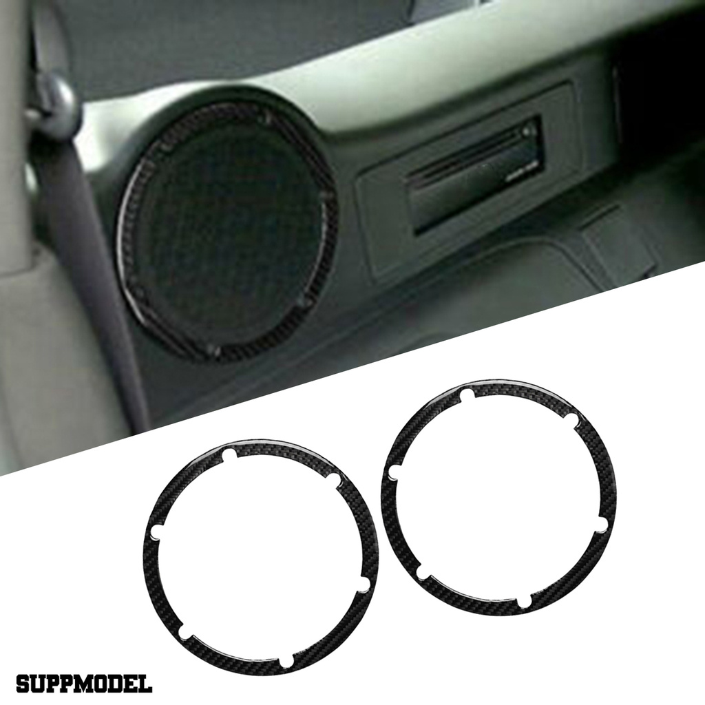 Smodel 2 Pcs Sticker Dekorasi Stir Mobil Nissan 06-09 / 350z Bahan Serat Karbon Anti Air