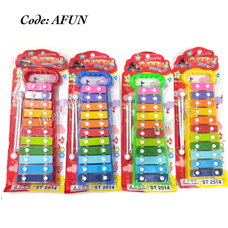 mainan musik xylophone angklung funny afun mainan alat musik xylophon