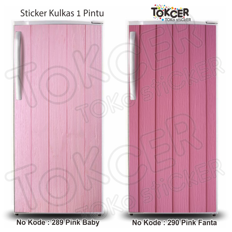 Stiker Kulkas 1 Pintu dan 2 Pintu Motif KAYU WARNA