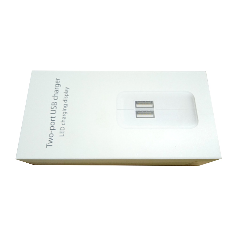 USB Charger 2 Port dengan Display LED - SP004B-EU - White