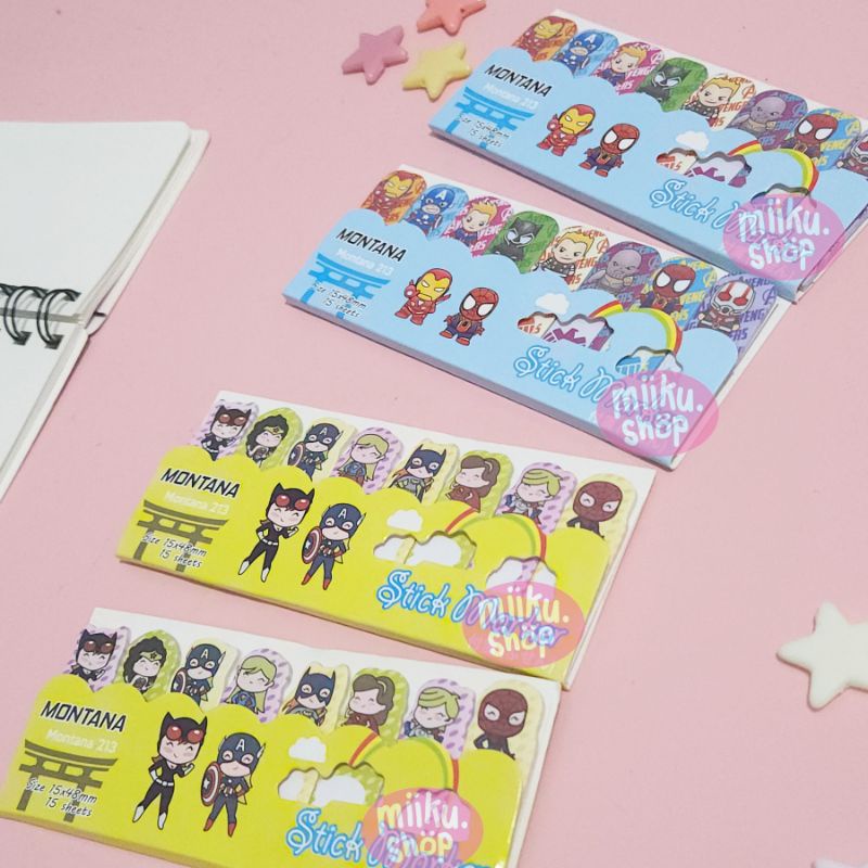 

PEMBATAS KERTAS / STICKY NOTES KARAKTER AVENGERS SUPERHERO