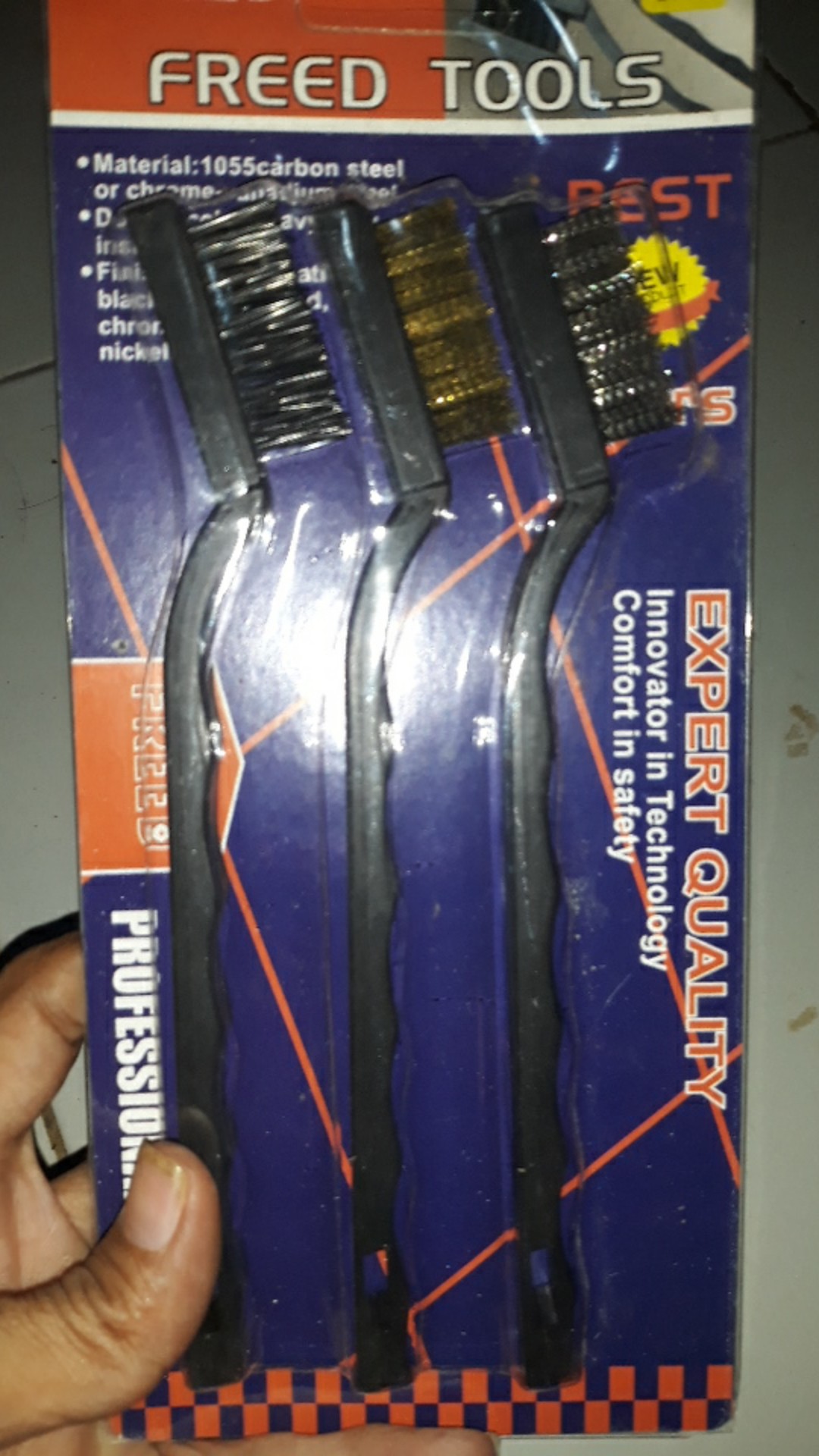 Sikat Kawat Set 3pcs Sikat Besi Mini 7 Inch Sikat Nylon Sikat Kuningan