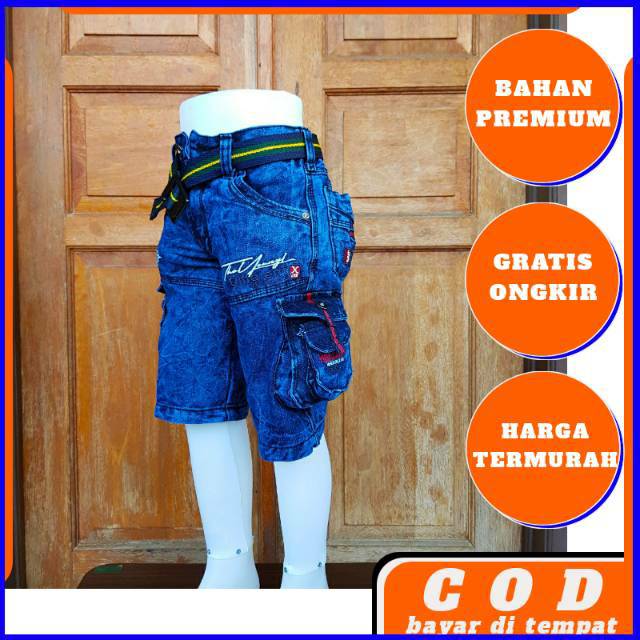  Celana  Jeans Levis  Lepis Kargo Cargo  Pendek  Anak Laki laki 