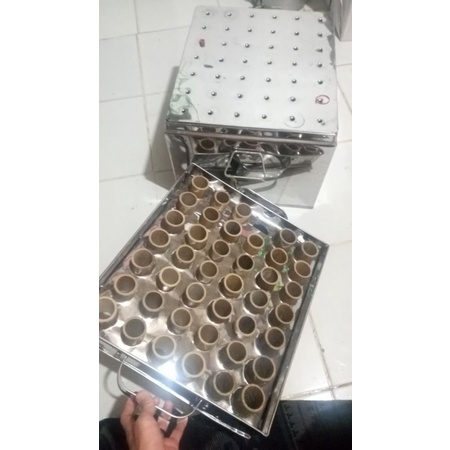 Dandang Kukusan kue putu bambu set 30 pcs cetakan