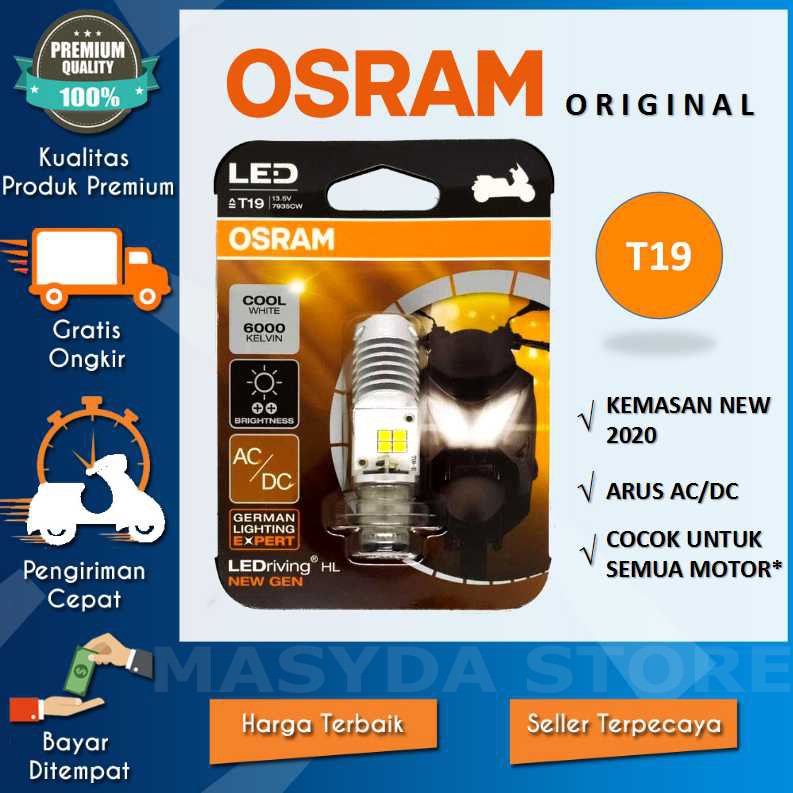(Paling Laris) Lampu Depan Motor LED OSRAM GARANSI OSRAM H6 M5 KAKI 1 7935CW
