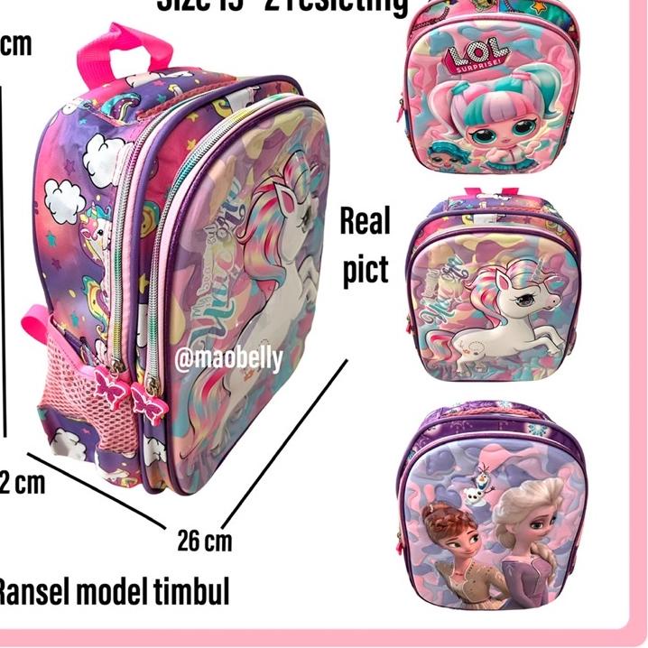 Hot - Tas Sekolah Anak Perempuan  / Tas Ransel Anak Perempuan / Tas Anak Perempuan / Tas Timbul / Ta